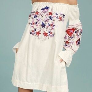 Free People Fleur du Jour Cream Off-Shoulder Dress